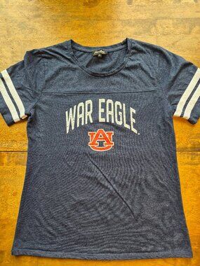 Auburn War Eagles Womens XL TShirt Heathered Blue Short Sleeve Game Day Couture